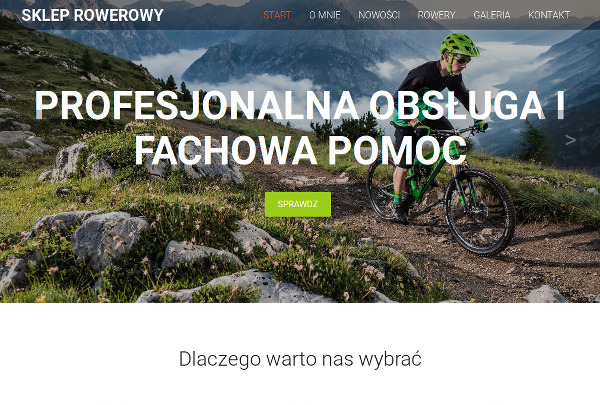 Projekt strony internetowej rowernacodzien.pl